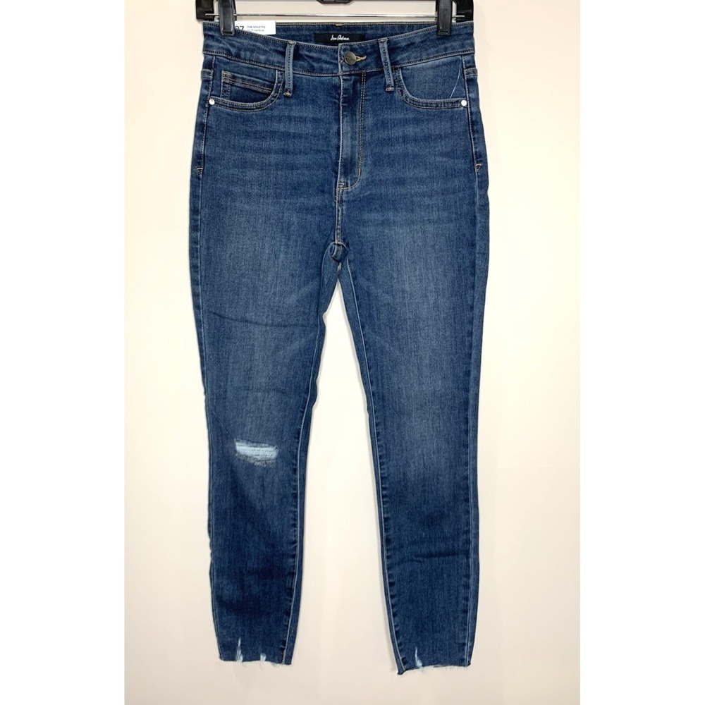 NEW Sam Edelman Skinny Jeans Womens 4 27X26 Stiletto High Rise Crop Ankle Dark